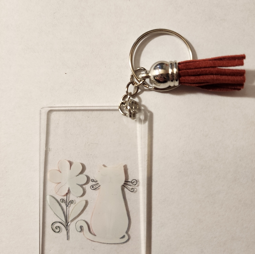 Colorful Cat Keychain with Tassel - Picture 2 of 4